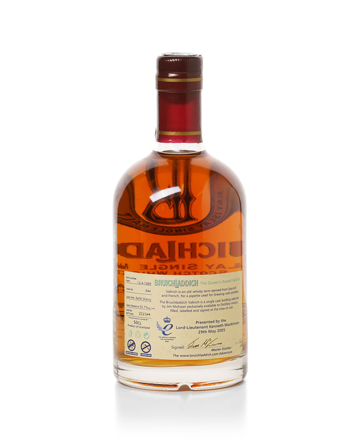 Bruichladdich Valinch 1989 "The Queen's Award" 50cl With Original Tin