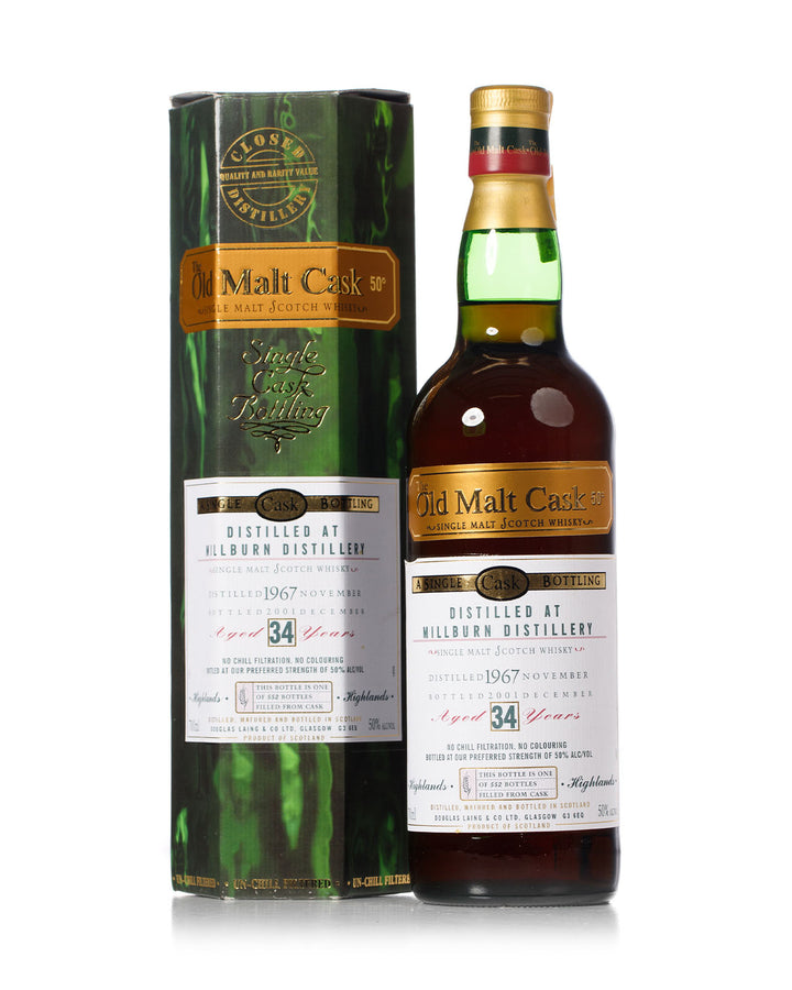 Millburn 1967 34 Year Old Old Malt Cask Bottled 2001 With Original box