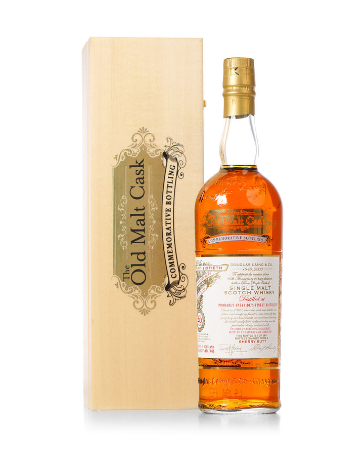 Probably Speyside's Finest 1969 40 Year Old Old Malt Cask 60th Douglas Laing Bottled 2009 With Original Box