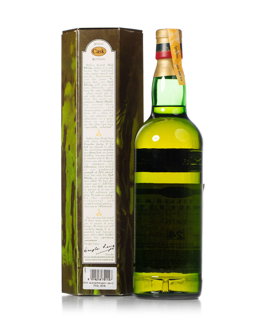 Glendronach 1976 24 Year Old Old Malt Cask Douglas Laing Bottled 2001 With Original Box