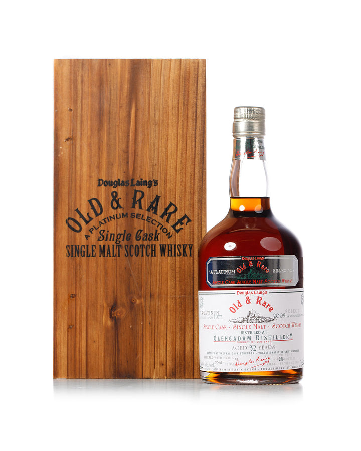 Glencadam 1977 32 Year Old Old & Rare Platinum Selection Douglas Laing Bottled 2009 With Original Wood Box