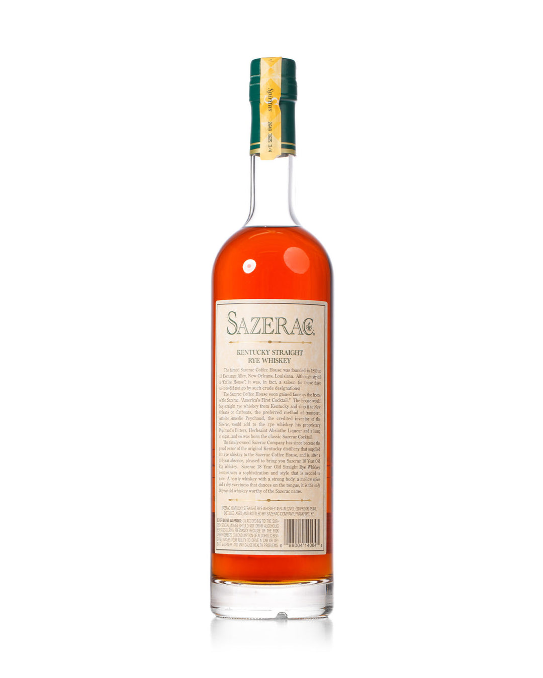 Sazerac 1984 18 Year Old Kentucky Straight Rye Bottled 2002 75cl