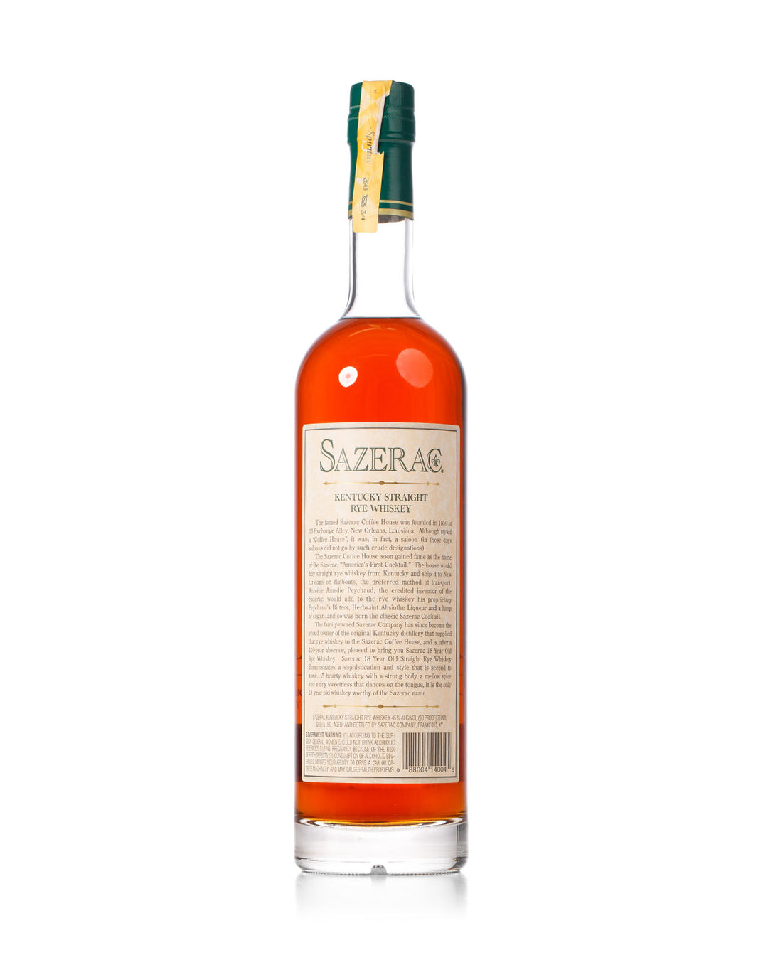 Sazerac 1984 18 Year Old Kentucky Straight Rye Bottled 2002 75cl