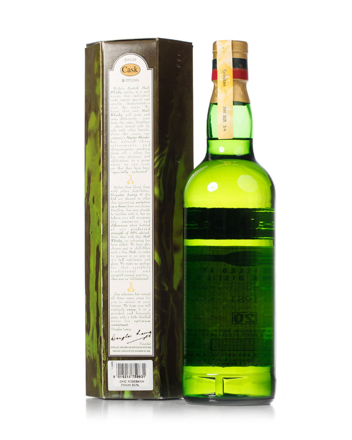 Rosebank 1981 20 Year Old Old Malt Cask Douglas Laing Bottled 2001 With Original Box