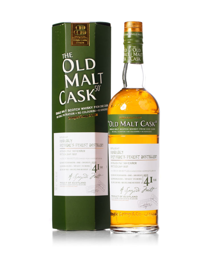 Probably Speyside's Finest 1967 41 Year Old Old Malt Cask Douglas Laing Bottled 2009 With Original Box