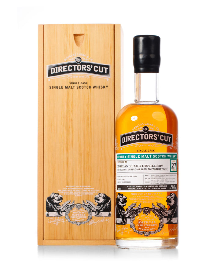 Highland Park 1984 27 Year Old Directors Cut Douglas Laing Bottled 2012 With Original Wooden Box
