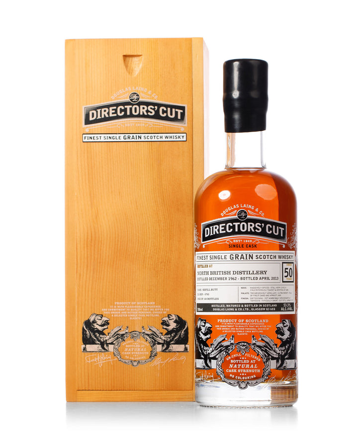 North British 1962 50 Year Old Directors Cut Douglas Laing Bottled 2013 With Original Wooden Box