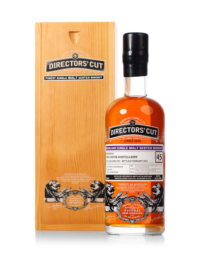Ben Nevis 1967 45 Year Old Directors Cut Douglas Laing Bottled 2013 With Original Wood Box
