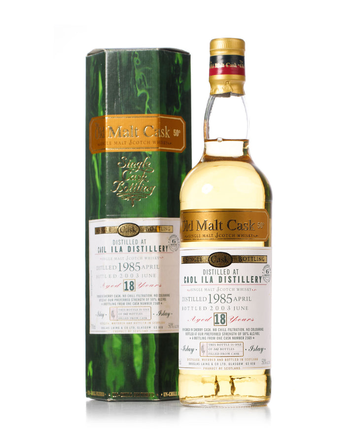 Caol Ila 1985 18 Year Old Old Malt Cask Douglas Laing Bottled 2003 With Original Box