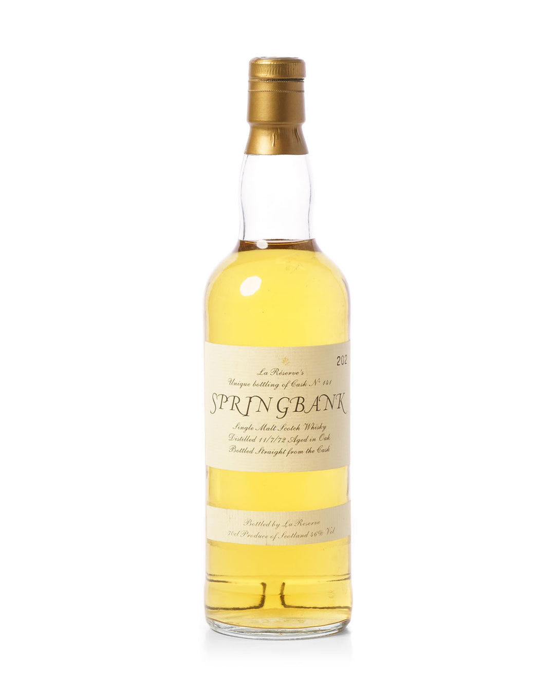 Springbank 1972 La Reserve Cask No. 141