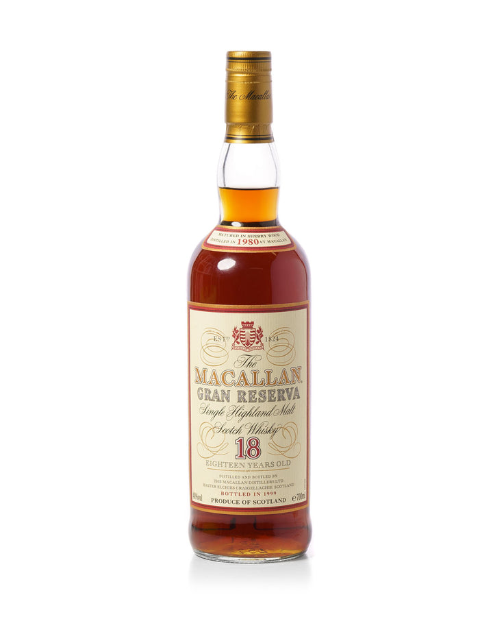 Macallan 1980 18 Year Old Gran Reserva Bottled 1999 With Original Wooden Box