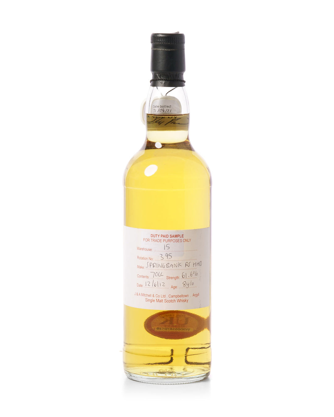 Springbank 8 Year Old Cage Bottling R S HHD 395