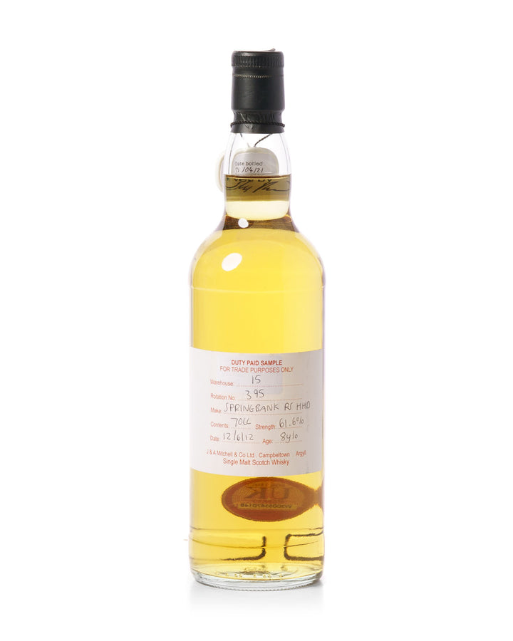 Springbank 8 Year Old Cage Bottling R S HHD 395