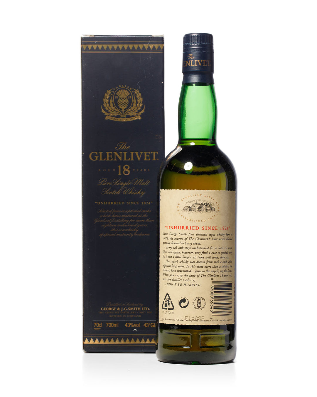 Glenlivet 18 Year Old Bottled 1990s With Original Box