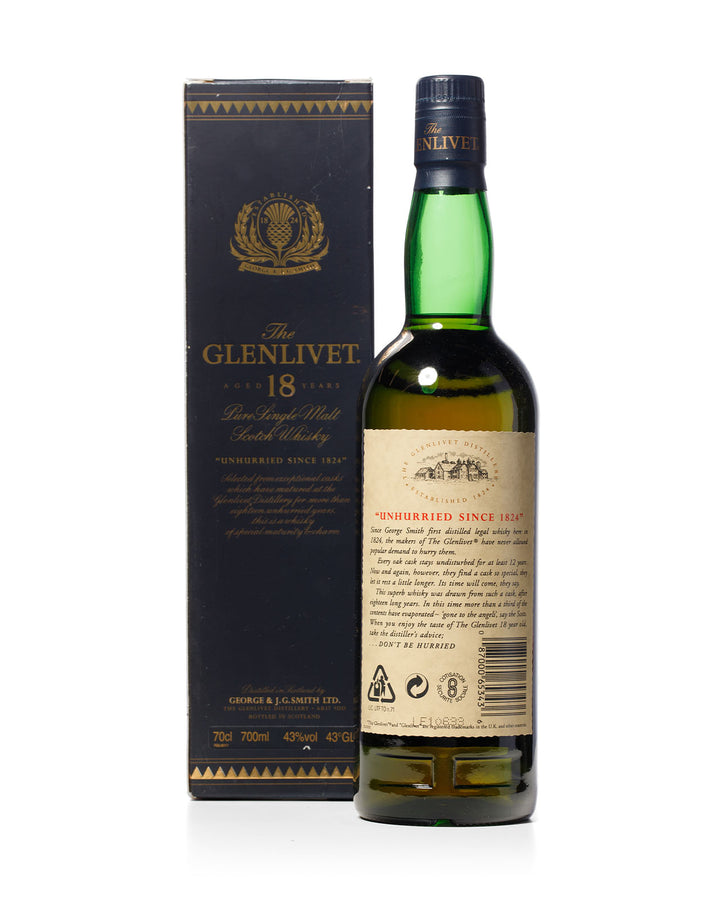 Glenlivet 18 Year Old Bottled 1990s With Original Box