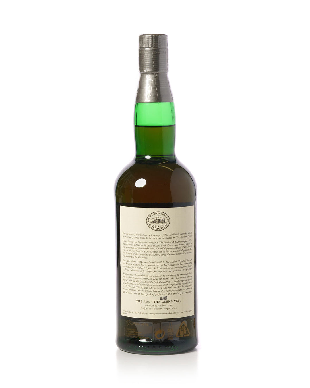 Glenlivet 30 Year Old Cellar Collection Bottled 2001 With Original Wood Box