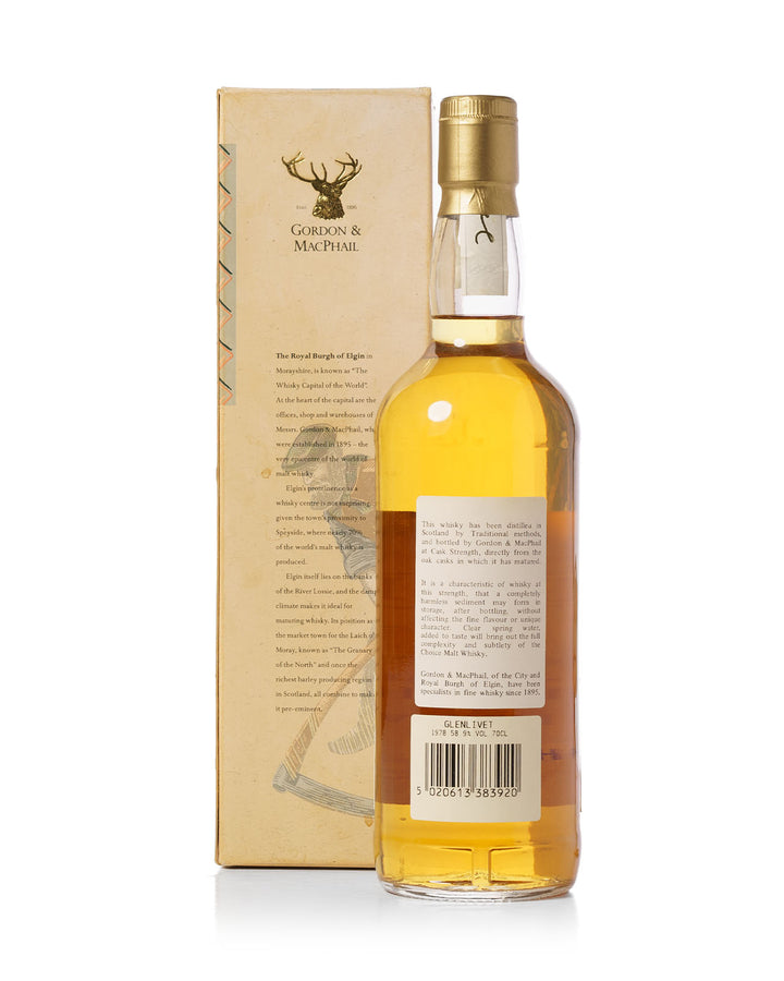 Glenlivet 1978 16 Year Old Gordon & Macphail Bottled 1995 With Original Box