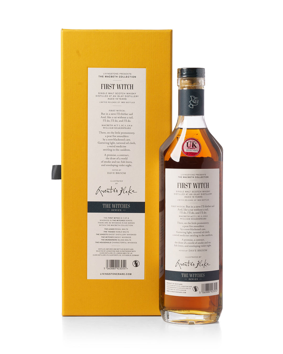 Livingstone Ardbeg 19 Year Old Macbeth / Act One - The Witches With Original Box