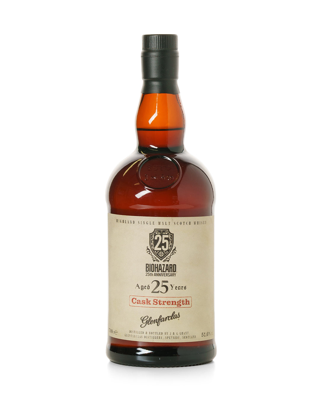 Glenfarclas 25 Year Old 25th Anniversary of Biohazard Resident Evil With Original Wooden Box