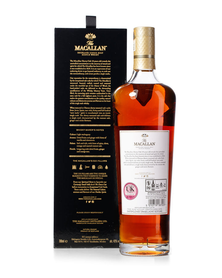 Macallan 18 Year Old Sherry Oak Four Bottle Set – 2020, 2021, 2022 and 2023 Releases