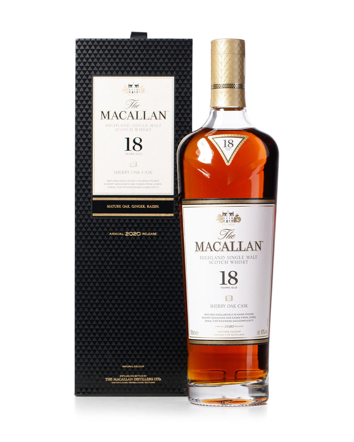Macallan 18 Year Old Sherry Oak Four Bottle Set – 2020, 2021, 2022 and 2023 Releases
