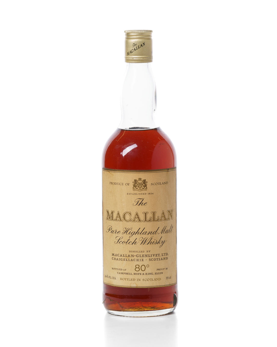 Macallan c.1960's Campbell Hope & King 26 2/3 fl.oz 80 Proof