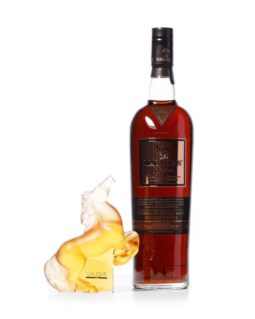 Macallan Oscuro Lalique Kazak Rearing Horse With Original Box