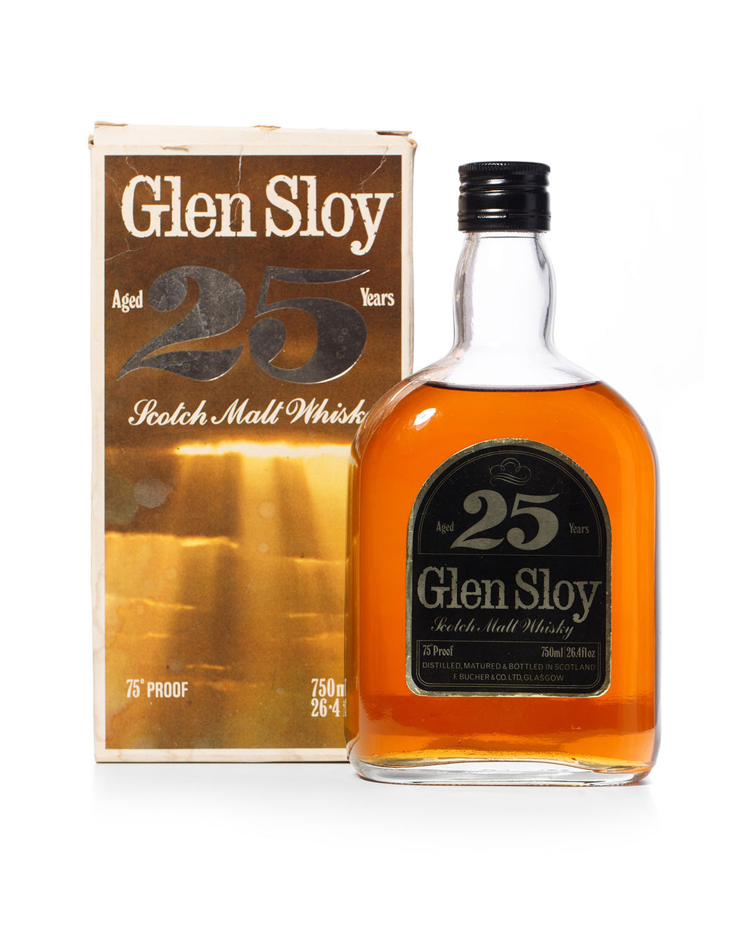 Glen Sloy 1970's 25 Year Old 75 Proof With Original Box