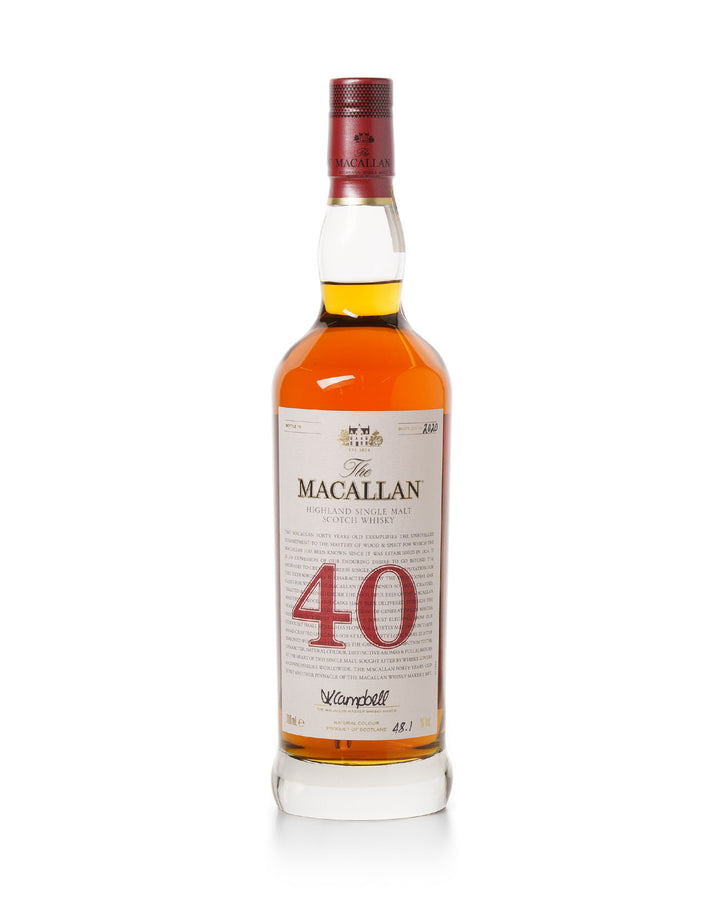 Macallan 40 Year Old Red Collection Bottled 2020 With Original Box