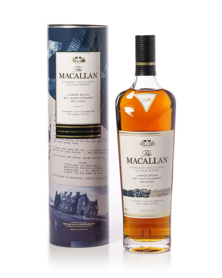 Macallan James Bond 60th Anniversary Release Decade VI With Original Tube