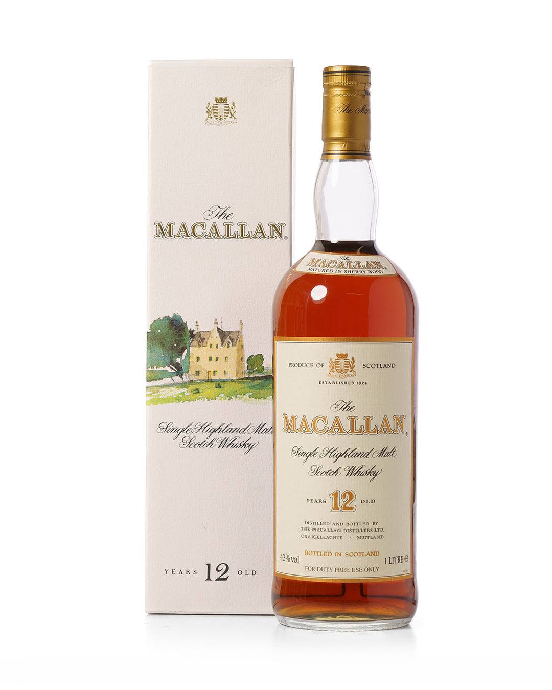 Macallan 12 Year Old Sherry Cask 1 Litre Foil Capsule With Original Box
