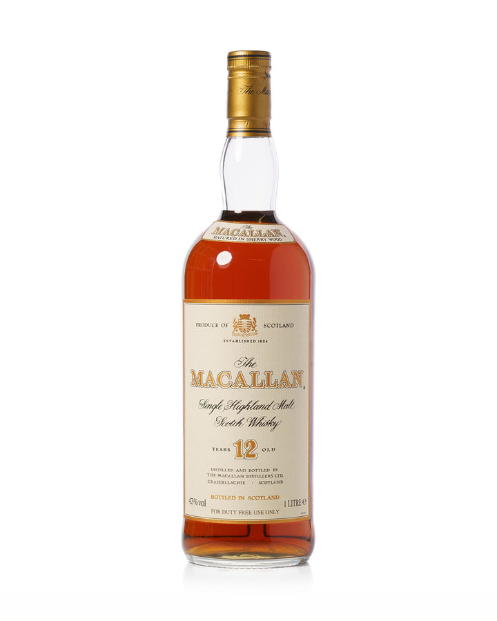 Macallan 12 Year Old Sherry Cask 1 Litre Foil Capsule With Original Box