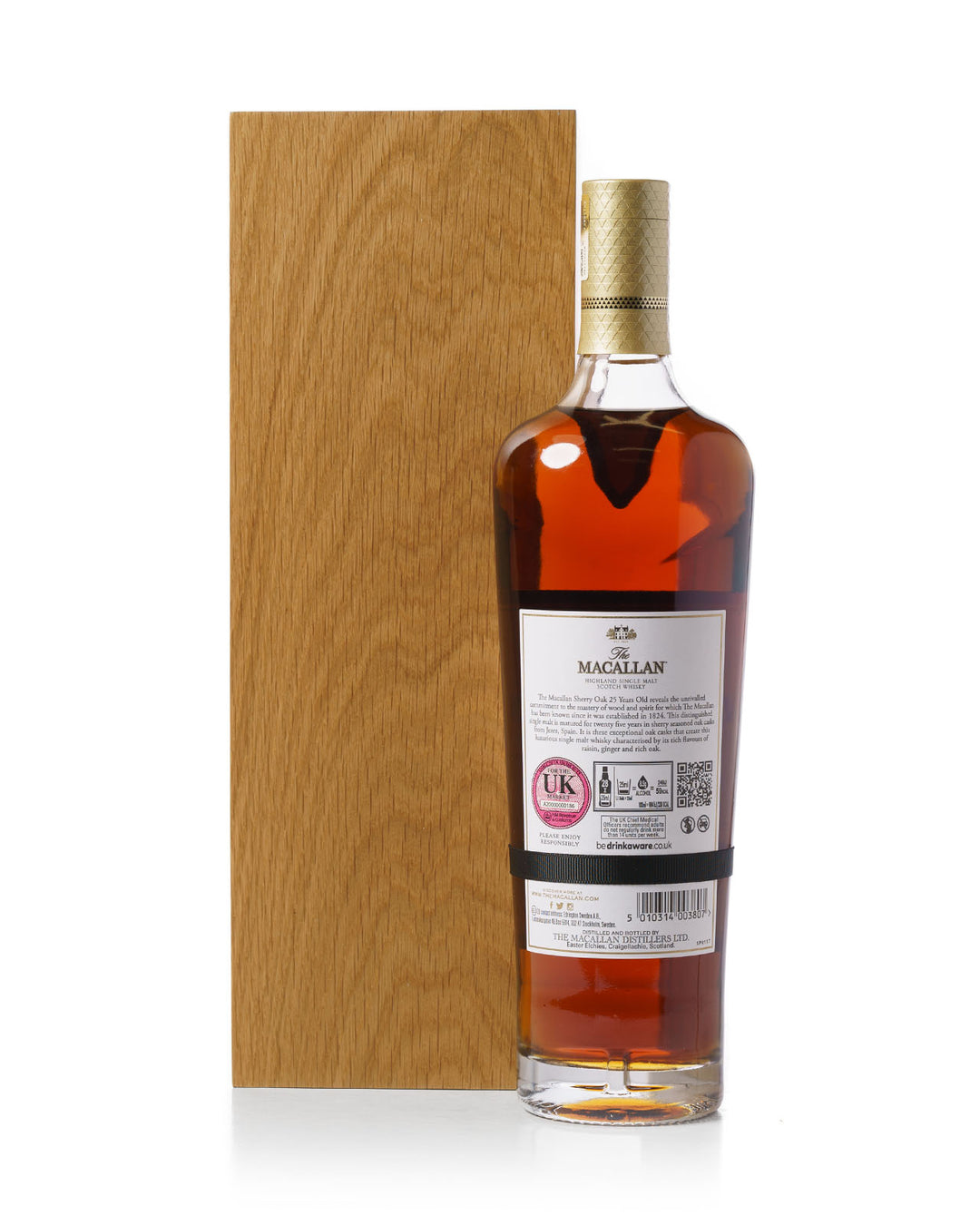 Macallan 25 Year Old Sherry Oak 2023 Release With Wooden Original Box