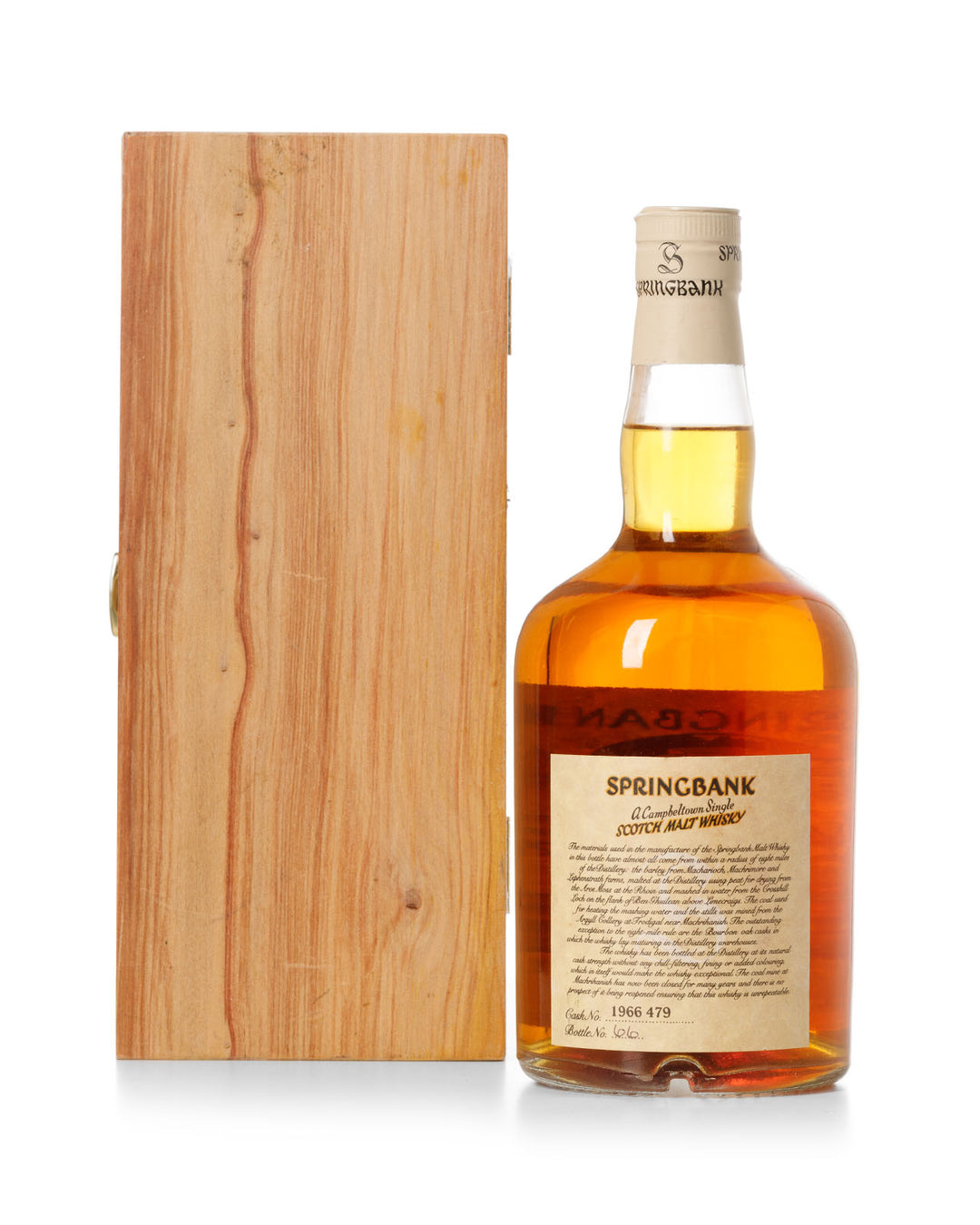 Springbank 1966 Local Barley Cask No. #479 Bottled 1997 With Original Wooden Box