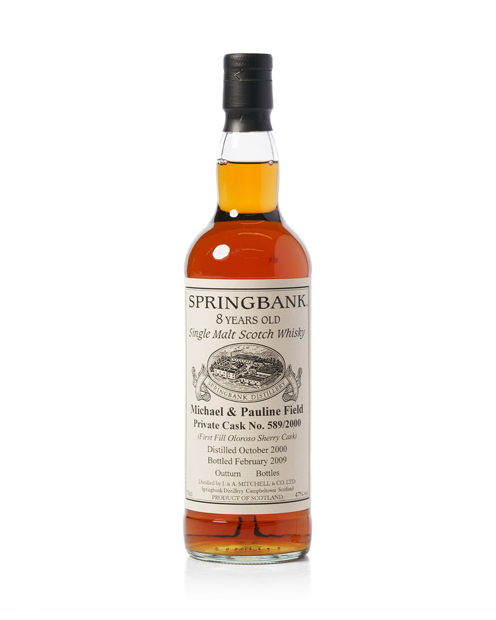 Springbank 2000 8 Year Old Private Cask No.589/2000 Bottled 2009