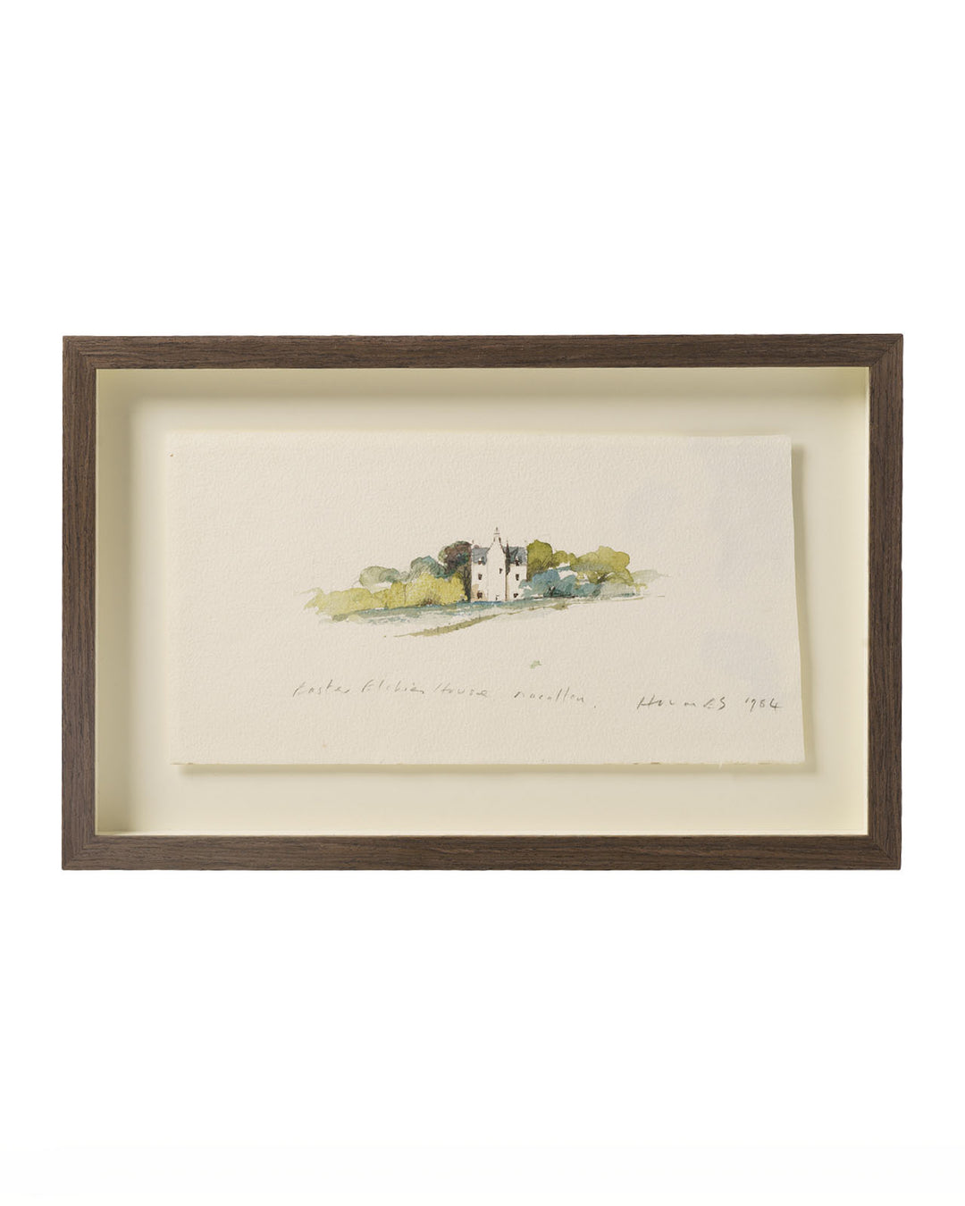 Macallan Easter Elchies House Watercolour Sketch in Frame