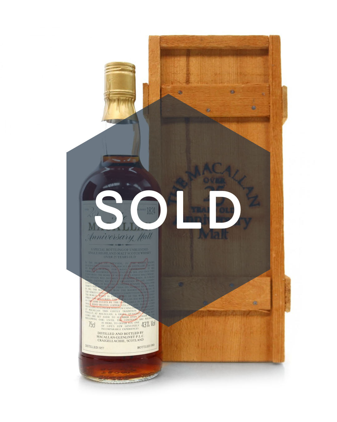 Macallan 1957 25 Year Old Anniversary Malt