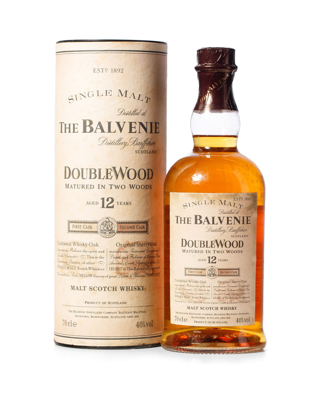 Balvenie 12 Year Old Doublewood With Original Tube