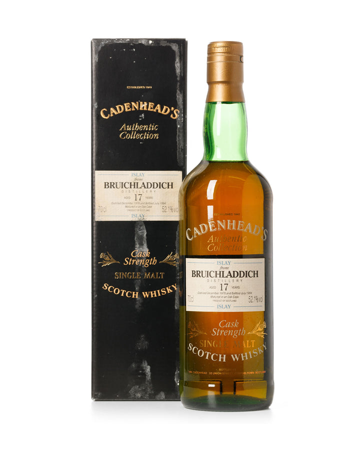Bruichladdich 1976 17 Year Old Cadenhead's Authentic Collection Bottled 1994 With Original box