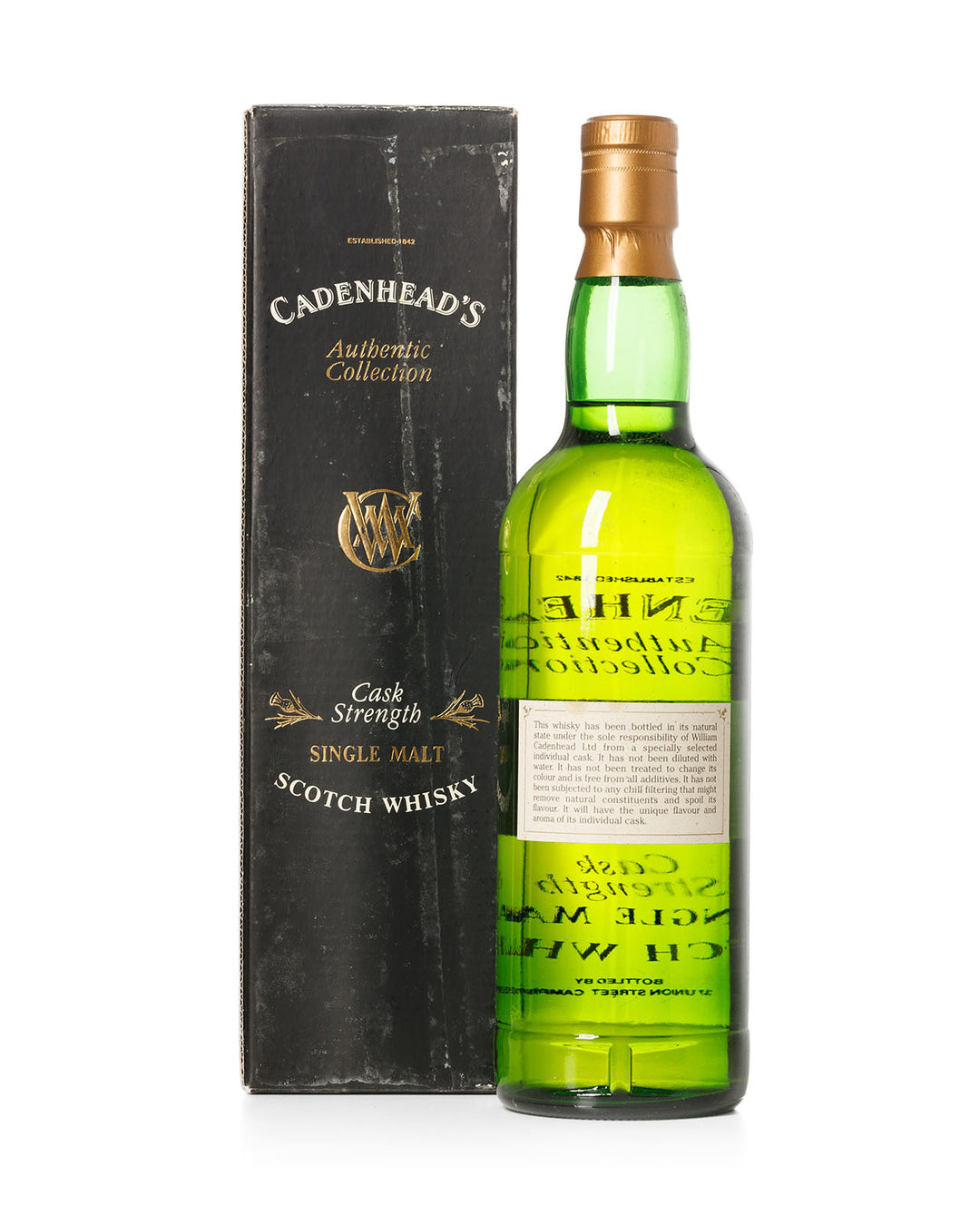 Laphroaig 1984 12 Year Old Cadenhead's Authentic Collection Bottled 1996 With Original Box