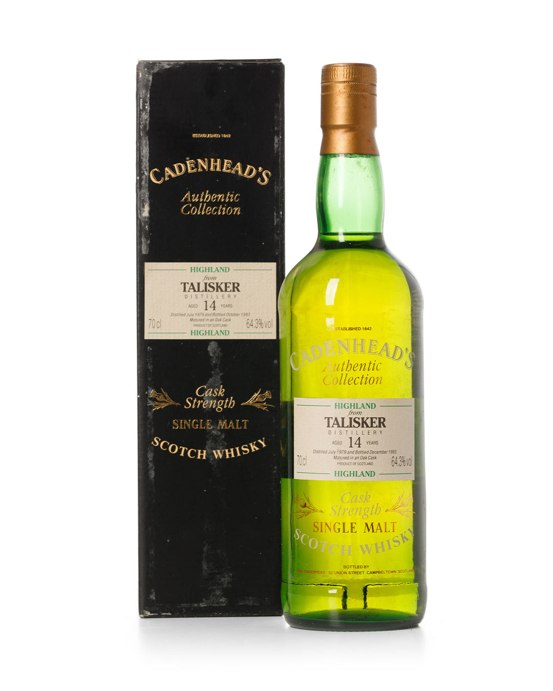 Talisker 1979 14 Year Old Cadenheads Authentic Collection Bottled 1993 With Original Box