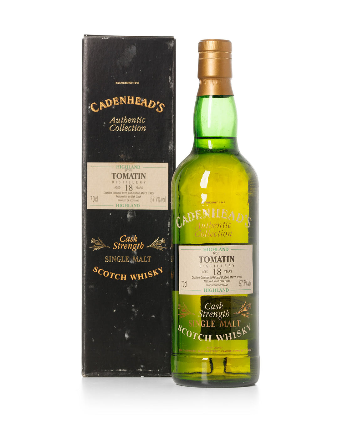 Tomatin 1976 18 Year Old Cadenheads Authentic Collection Bottled 1995 With Original Box
