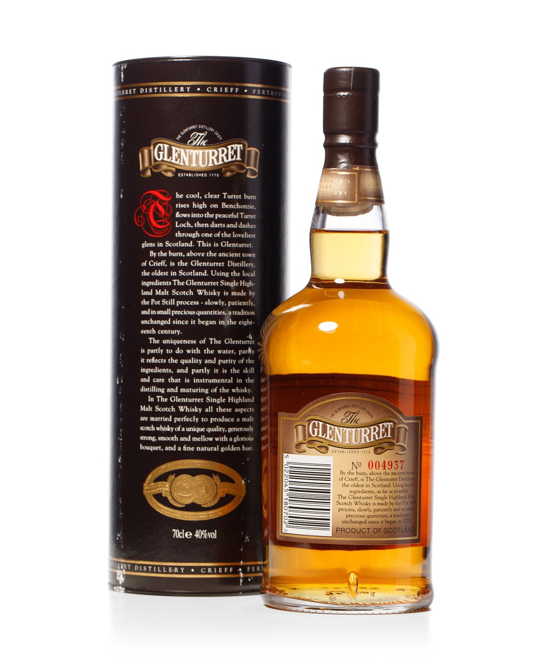 Glenturret 18 Year Old With Original Tube