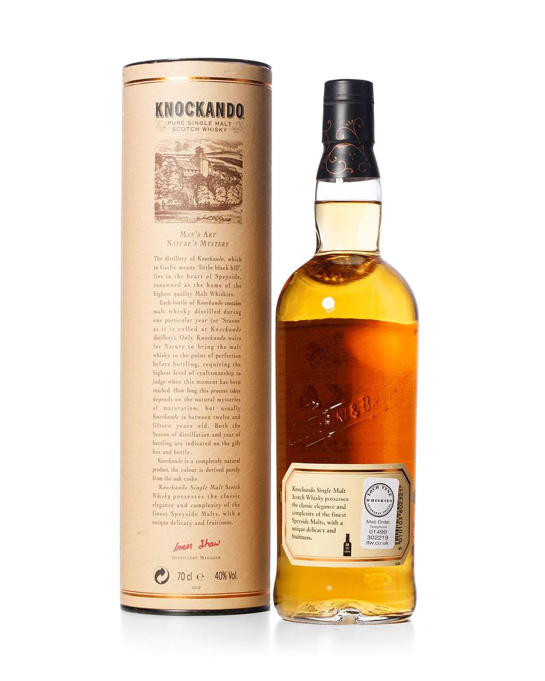 Knockando 1974 年 Justerini & Brooks 瓶装 1987 年