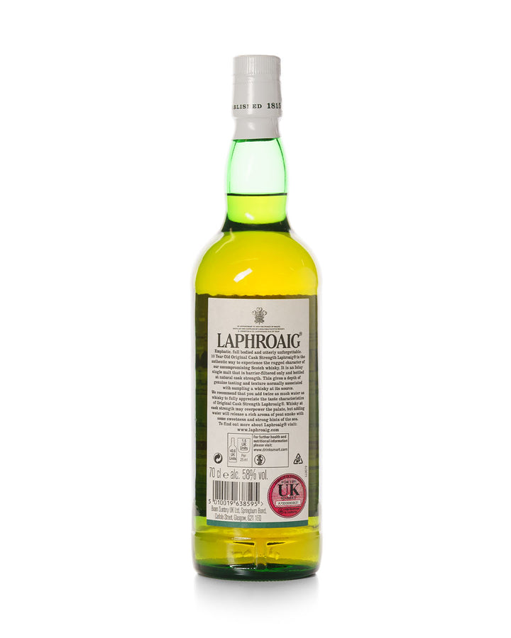 Laphroaig 10 Year Old Cask Strength Batch 010 Bottled 2018 With Original Tube