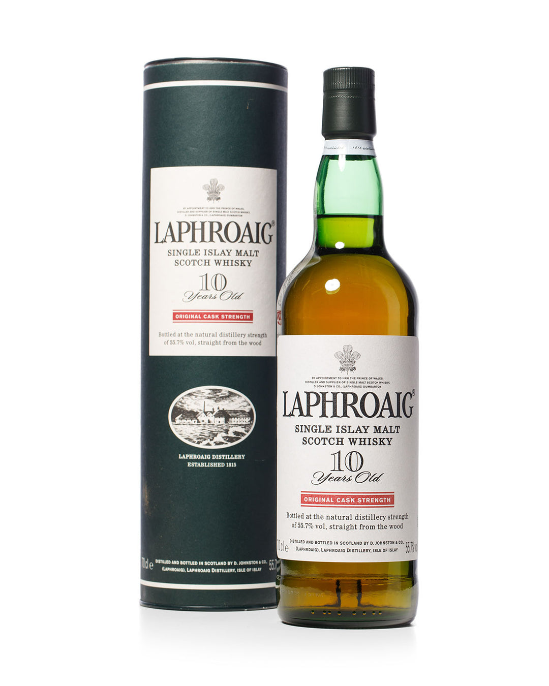 Laphroaig 10 Year Old Cask Strength 55.7% With Original Tube