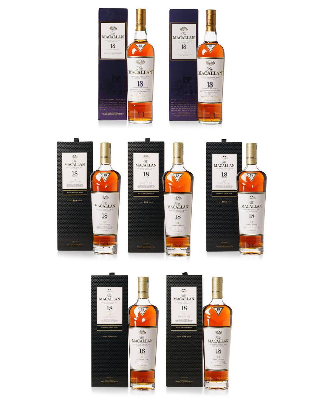 Macallan 2016-2022 18 Year Old Vertical In Original Boxes