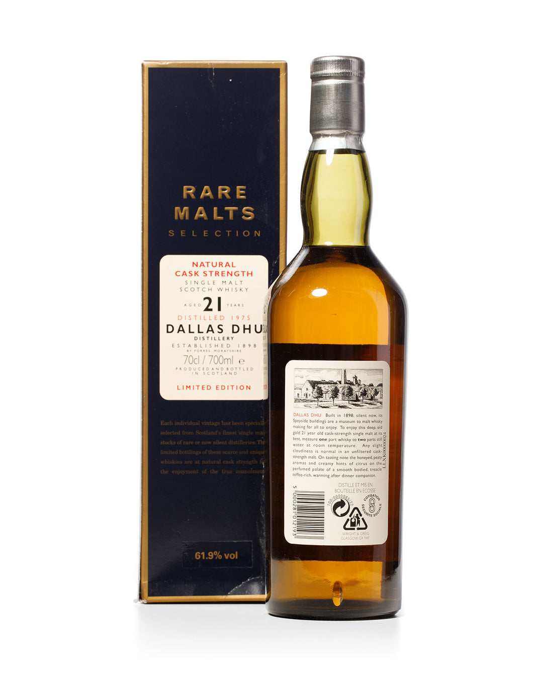 Dallas Dhu 1975 21 Year Old Rare Malts 61.9% ABV Bottled 1997 With Original Box