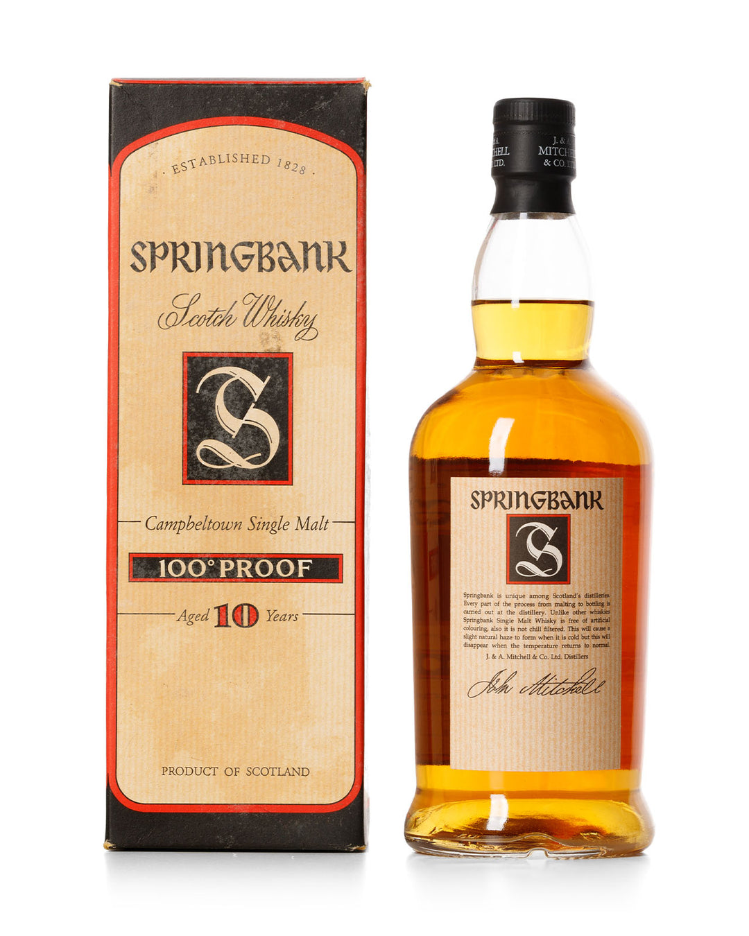 Springbank 10 Year Old 100 Proof With Original Box