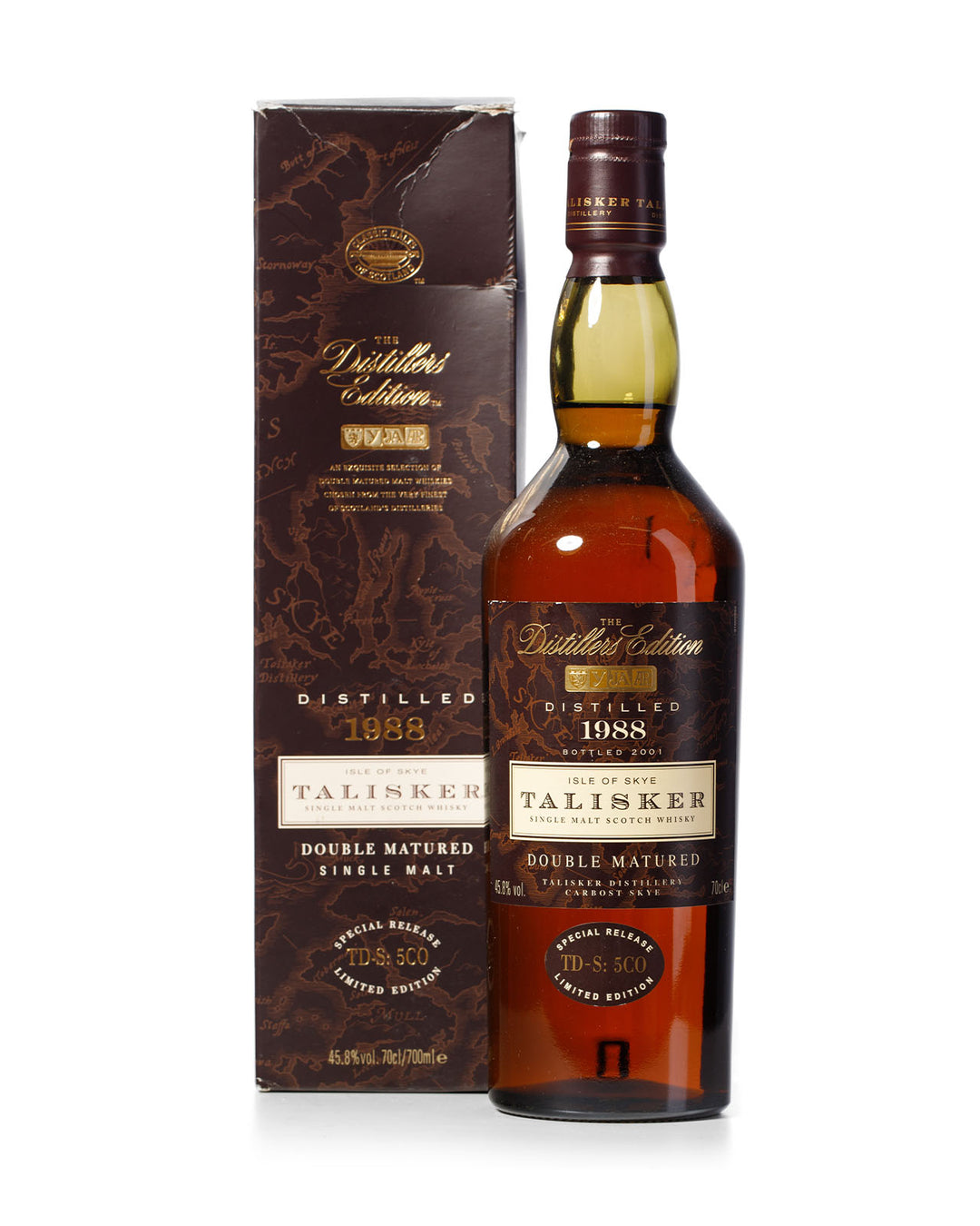 Talisker 1988 12 Year Old Distillers Edition Bottled 2001 With Original Box